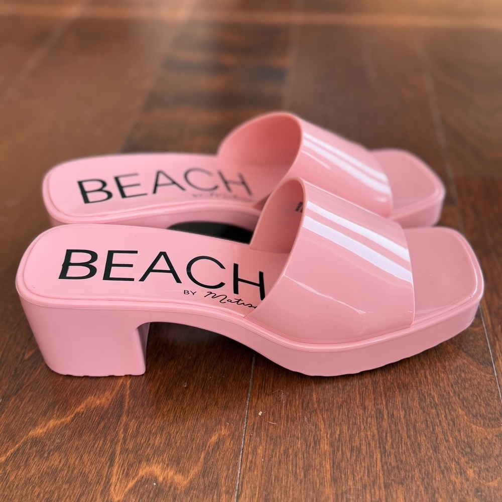 Pink BEACH block heels